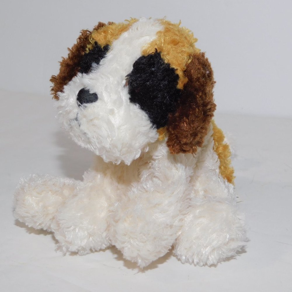 Russ Berrie 5" Bango St Bernard plush Beanbag Puppy Dog Brown White - Picture 2 of 6